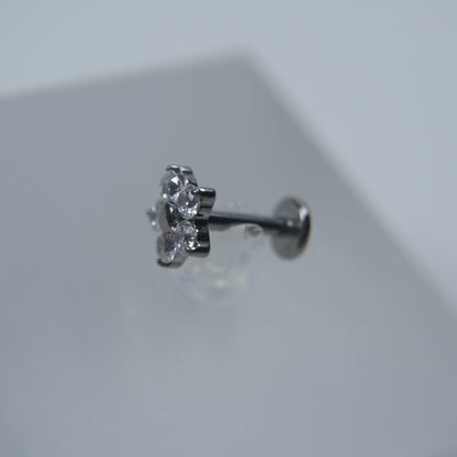 Zirconia Flower Labret