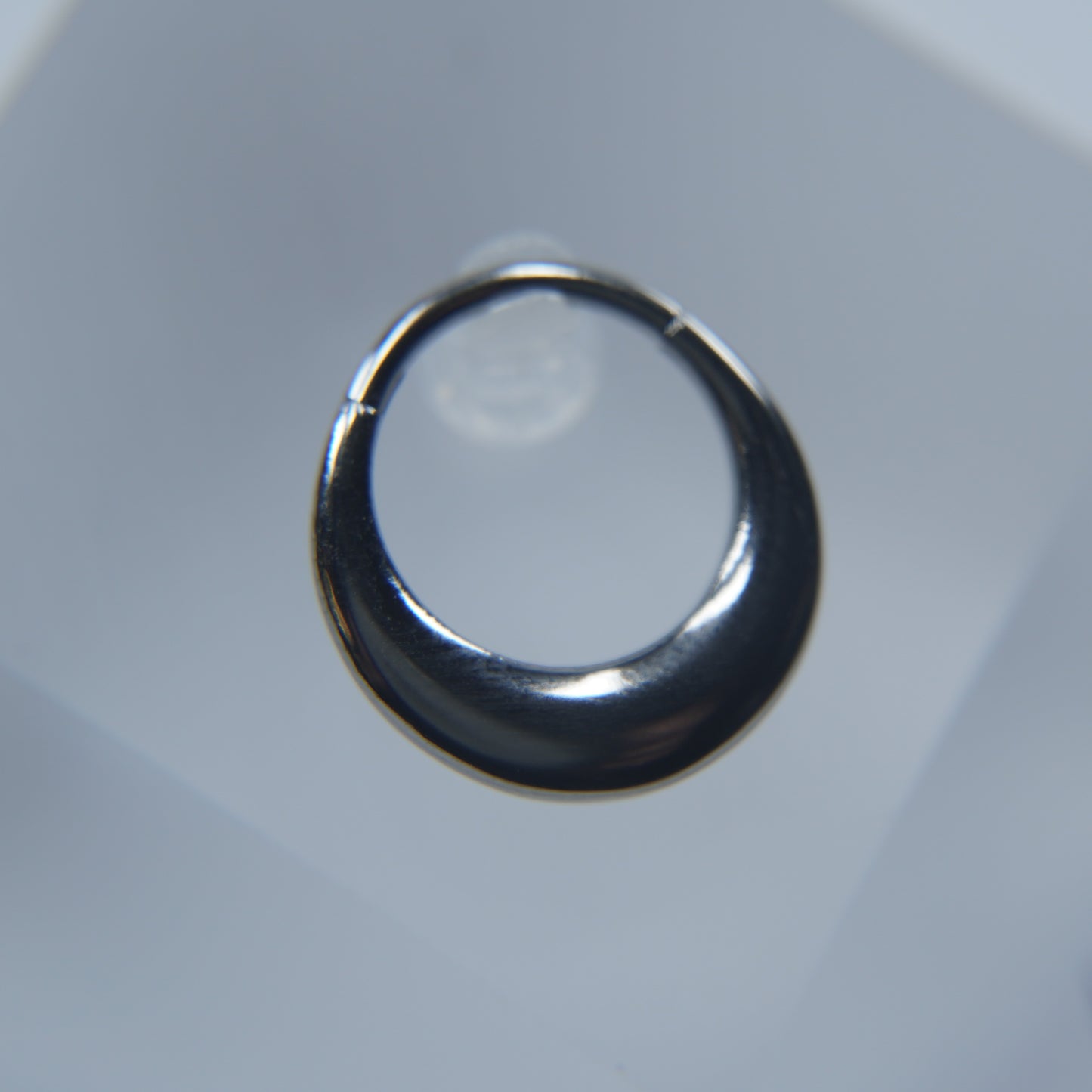 Eclipse Silver Hoop